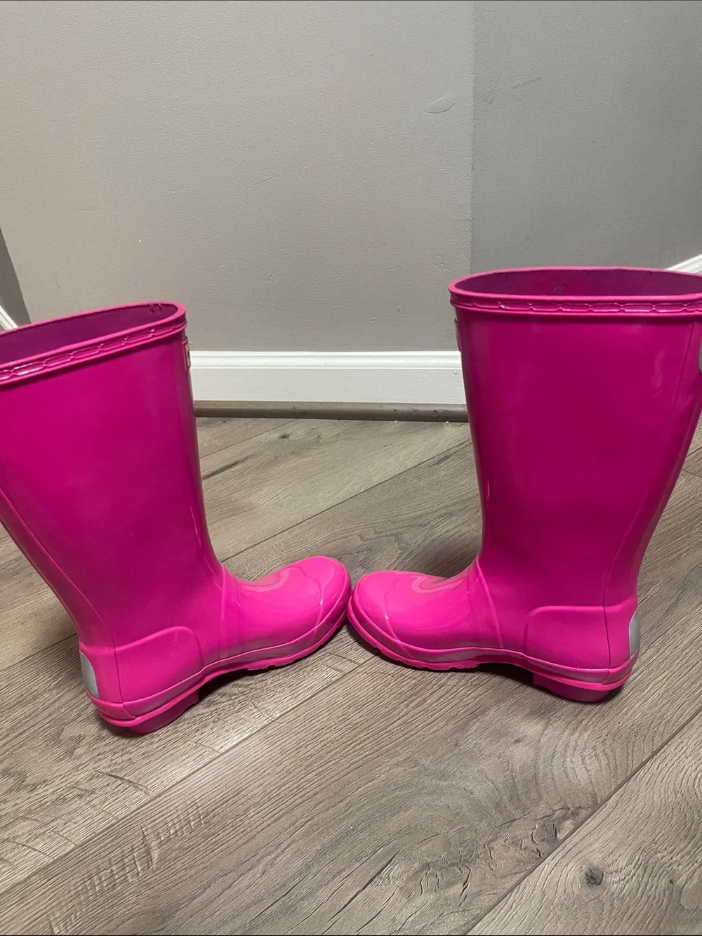 Hunter Tall Gloss Pink Knee-High Rain Boots